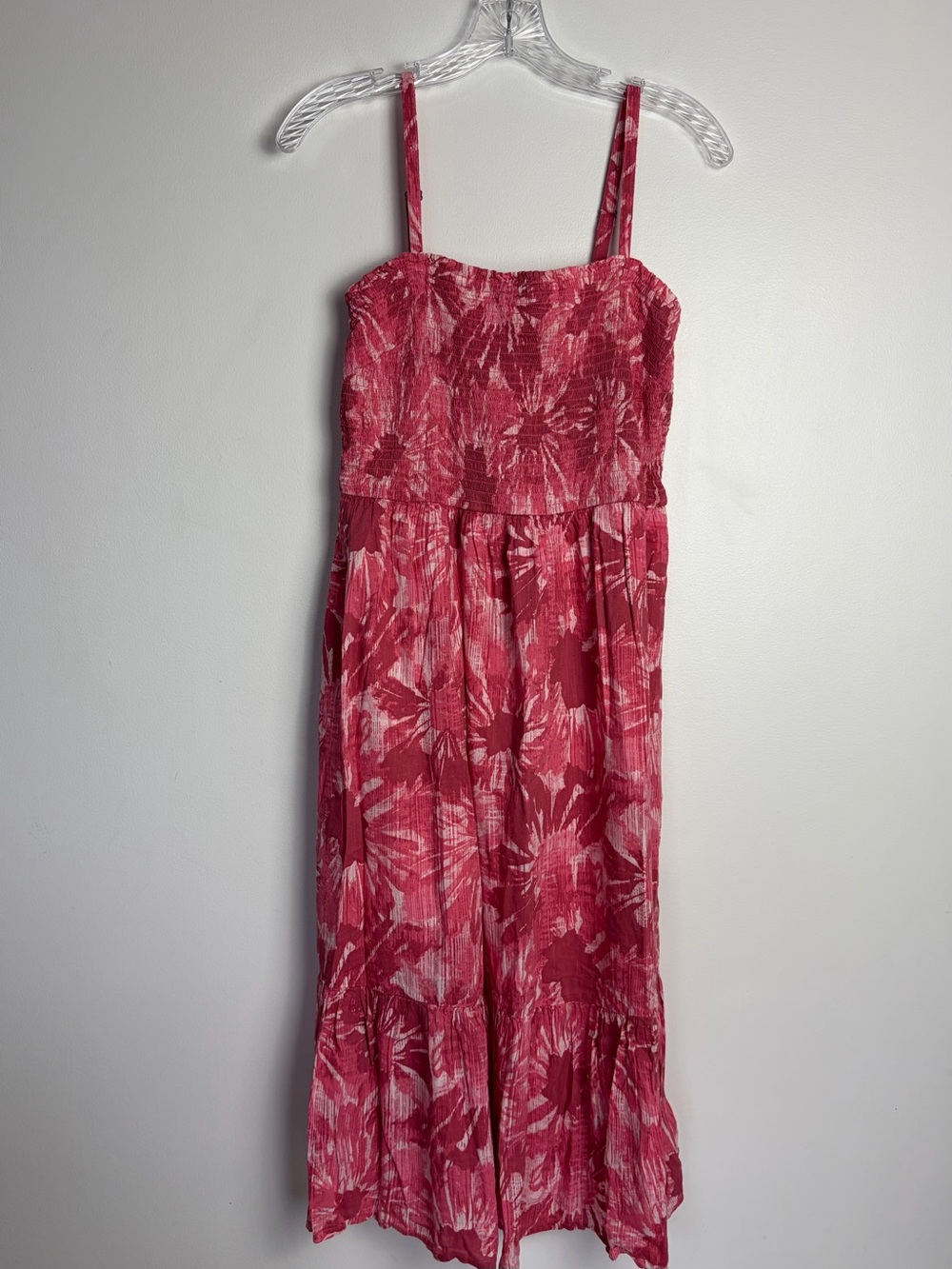 Gap Floral Maxi Dress with Smocked Bodice
